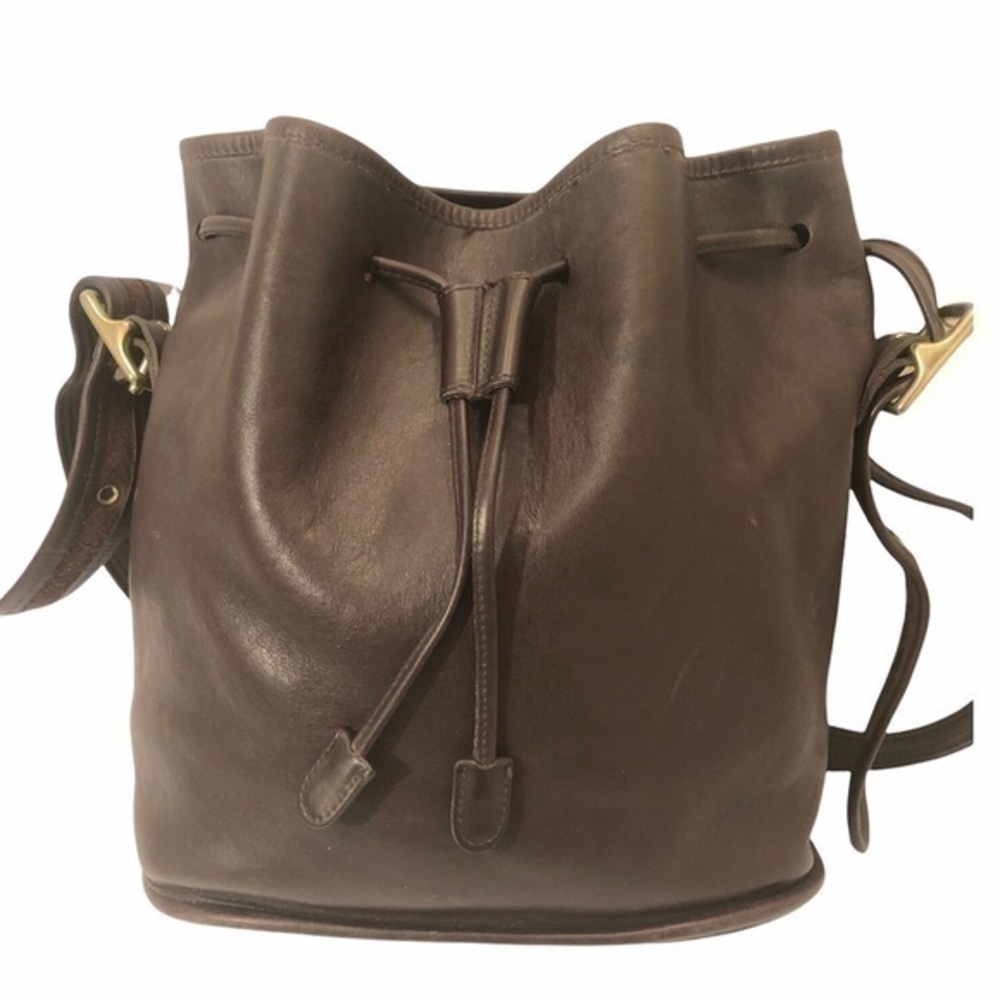 Coach vintage brown drawstring bucket bag 9952 lula’s legacy